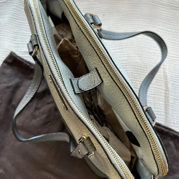 Kate Spade Maise Grove Court Pebbled Leather
purse Gray - Picture 14 of 14